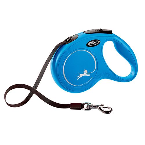 Correa retractil Flexi New Classic 5m max 50Kg- Azul