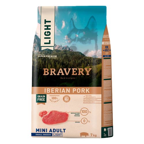 Comida para Perros Bravery Adultos Razas Pequeñas Cerdo Ibérico 7kg