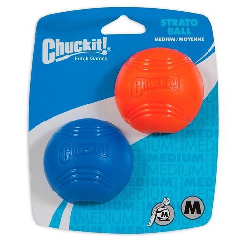 Juguete Pack de 2 Pelotas Strato Chuckit de Goma Dudadera Tamaño Mediano