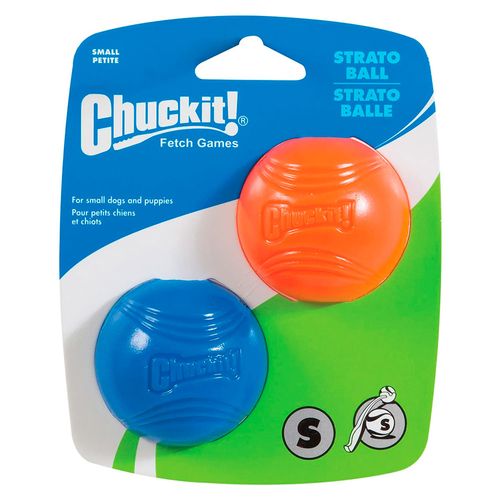 Juguete Pack de 2 Pelotas Strato Chuckit de Goma Dudadera Tamaño Pequeño