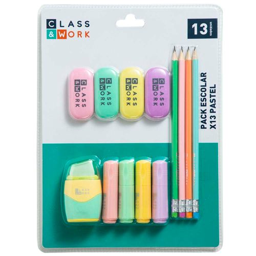 Pack Escolar CLASS&WORK BTS22 Pastel 13un