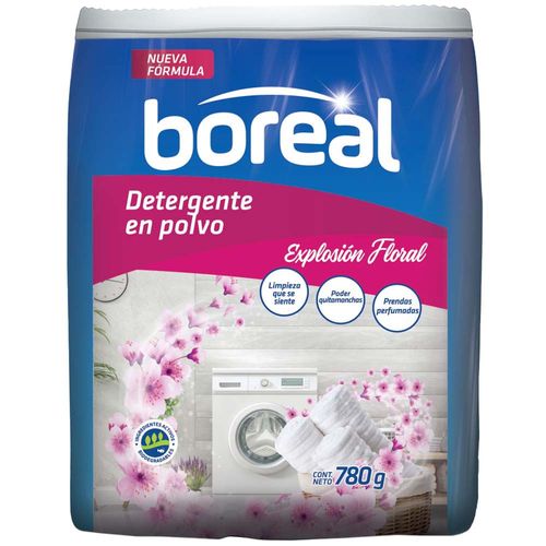 Detergente en Polvo BOREAL Explosión Floral Bolsa 780g