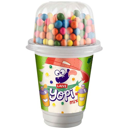 Alimento Lácteo LAIVE Yopi Mix Bolitas de Color Vaso 100g