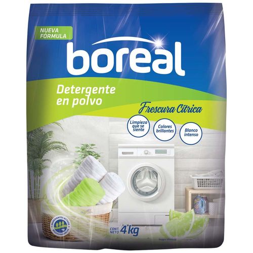 Detergente en Polvo BOREAL Frescura Cítrica Bolsa 4kg