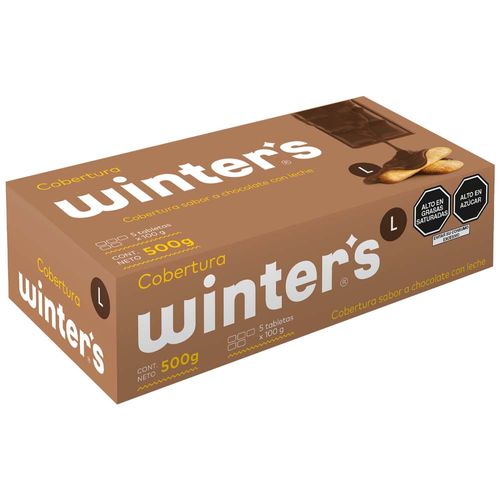 Cobertura WINTERS Sabor Chocolate y Leche Bolsa 500g