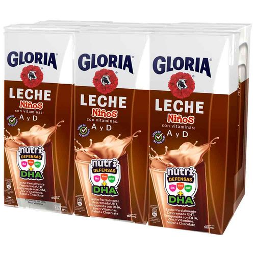 Leche Chocolatada GLORIA UHT Niños Caja 180ml