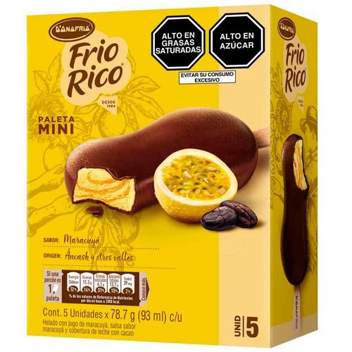 Paleta Mini D'ONOFRIO Frio Rico Maracuyá Caja 5un