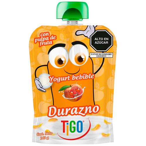 Yogurt Bebible TIGO Durazno Doypack 140g