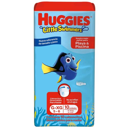 Pañal HUGGIES Little Swimmers G-XG Paquete 10un