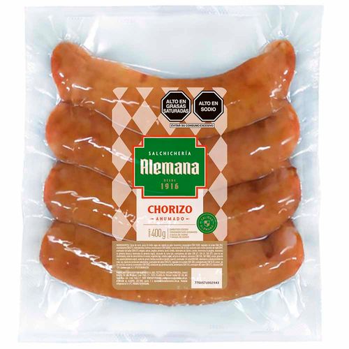 Chorizo Ahumado de Cerdo SALCHICHERÍA ALEMANA Bolsa 400g