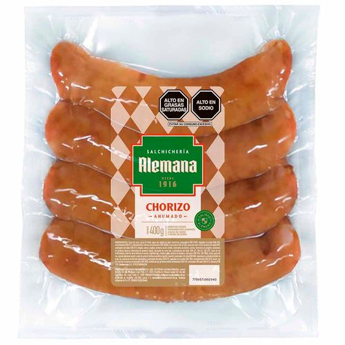 Chorizo Ahumado de Cerdo SALCHICHERÍA ALEMANA Bolsa 400g