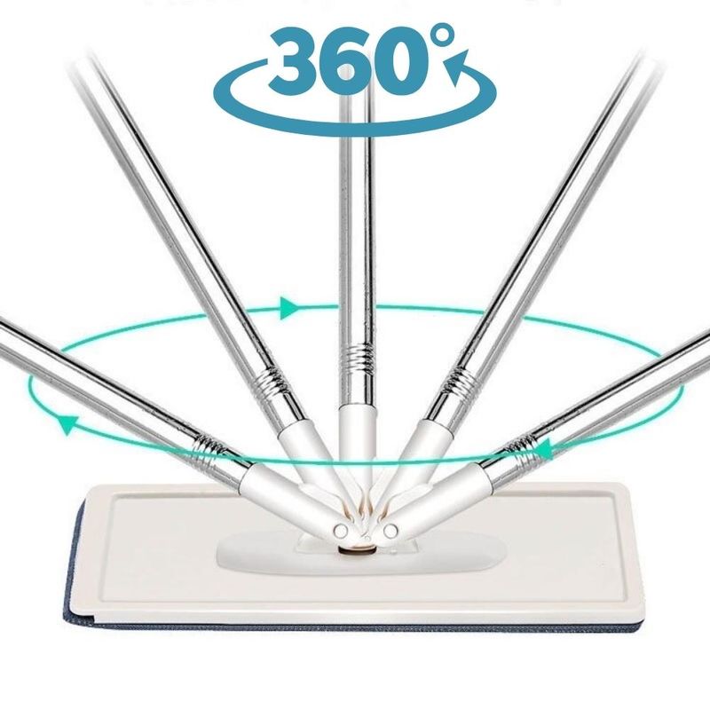 Trapeador-360°-con-Balde-Escurridor---2-Mopas-Verde-Agua-Mediano