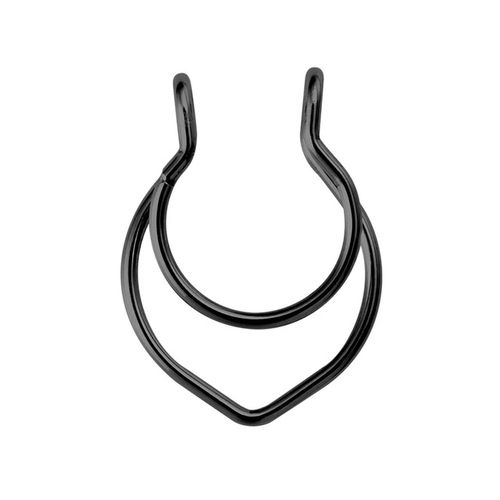 Piercing septum doble falso para nariz negro