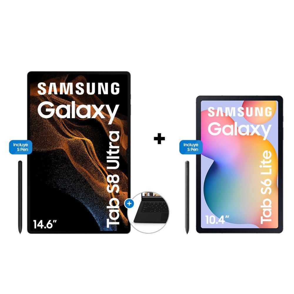 Tableta Samsung Galaxy Tab S8 Ultra 14.6" 8GB RAM 128GB Grafito + Tableta Samsung Galaxy Tab S6 Lite