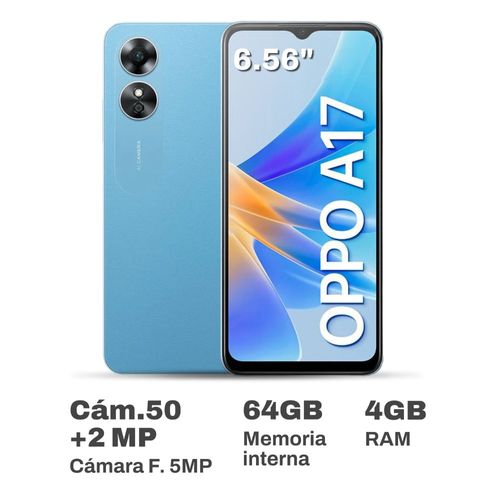 Celular Oppo A17 6.56" 4GB RAM 64GB Celeste