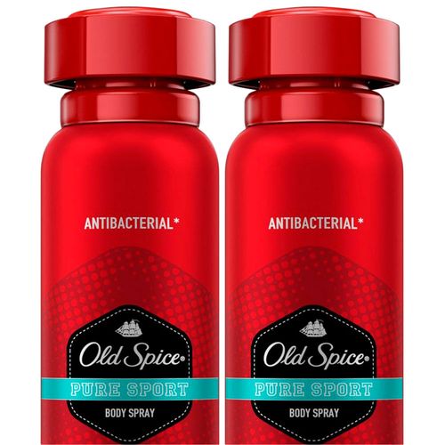 Pack Desodorante Body Spray en Aerosol para Hombre OLD SPICE Pure Sport Frasco 150ml Paquete 2un