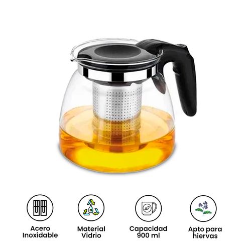 Tetera infusora de Té con Filtro 1.5 Litros