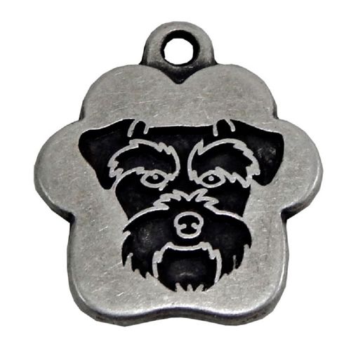 Placa de Identificación para Perros Schnauzer vintage pequeño