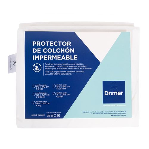 Protector de Colchón Impermeable 1.5 Plazas