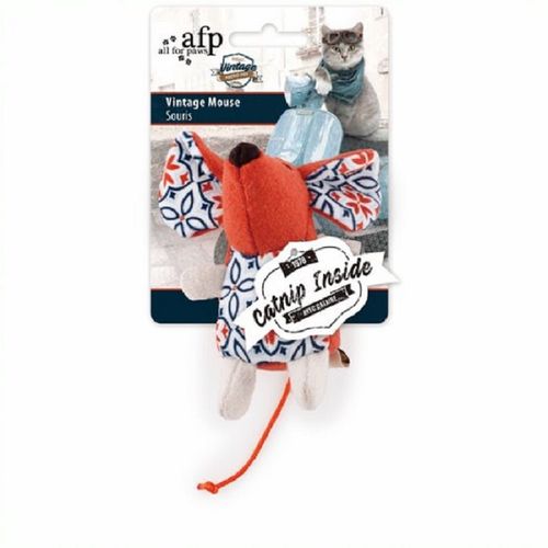 Juguete para Gatos - Ratón vintage naranja