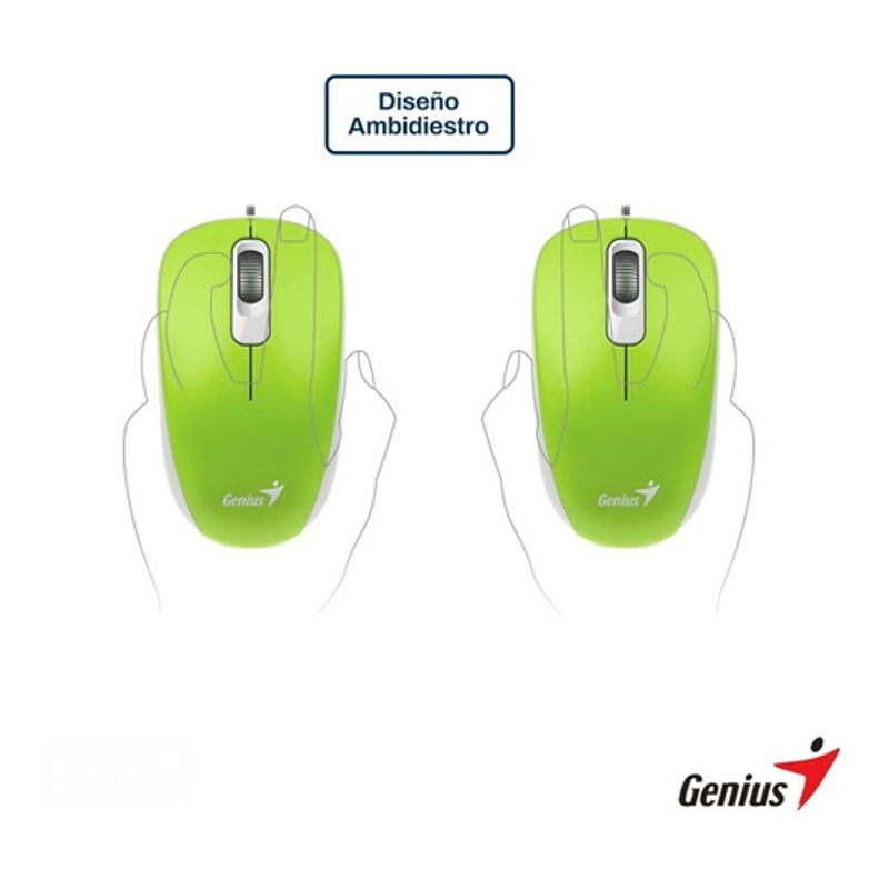 Mouse-Genius-Dx-110-Cable-Usb---Verde