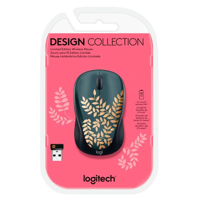 MOUSE-LOGITECH-M317C-WIRELESS-GOLDEN-GARDEN-BLACK