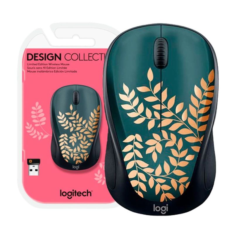 MOUSE-LOGITECH-M317C-WIRELESS-GOLDEN-GARDEN-BLACK