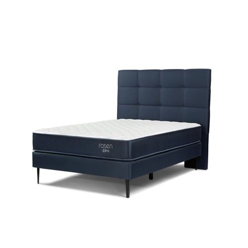 Dormitorio Upline 2 Plazas + Respaldo Issey Azul