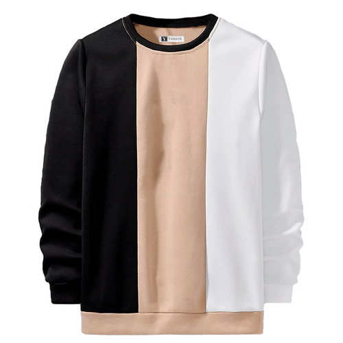 Polera Hombre Yansus Bicolor Beige Negro