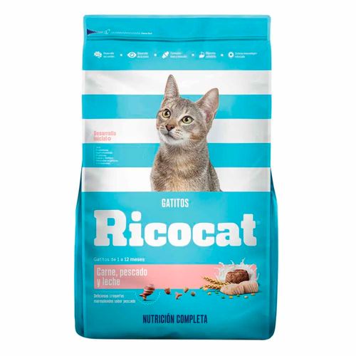 Comida para Gatitos Ricocat Carne Pescado y Leche Bolsa 9kg