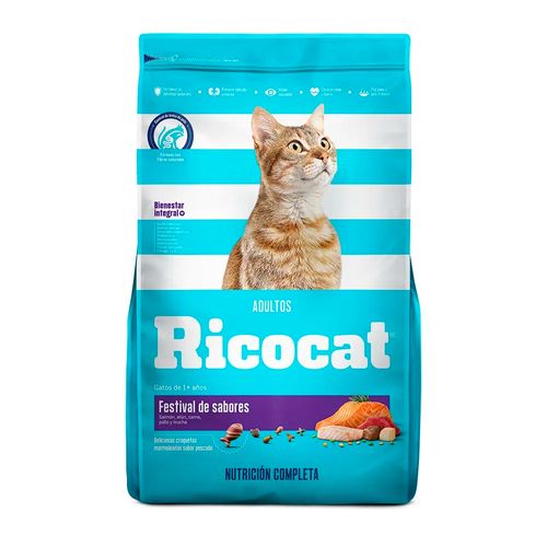 Comida para Gato Ricocat Adulto Festival de Sabores 9kg