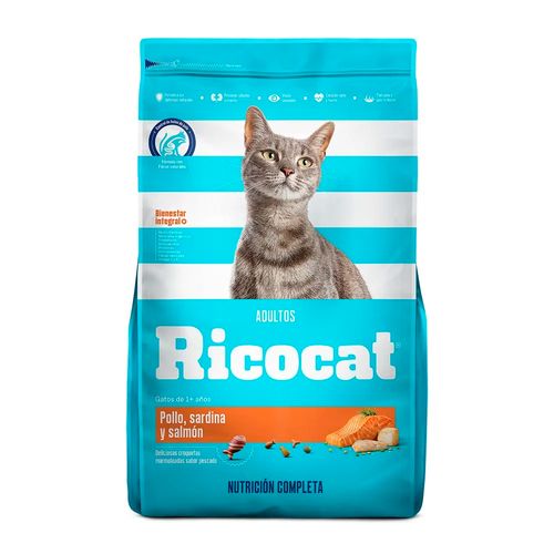 Comida para Gatos Ricocat Adulto de Pollo Sardina y Salmón 9kg