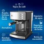 Cafetera-Automatica-Oster-PrimaLatte-BVSTEM6603SS-de-Espresso-Plateada