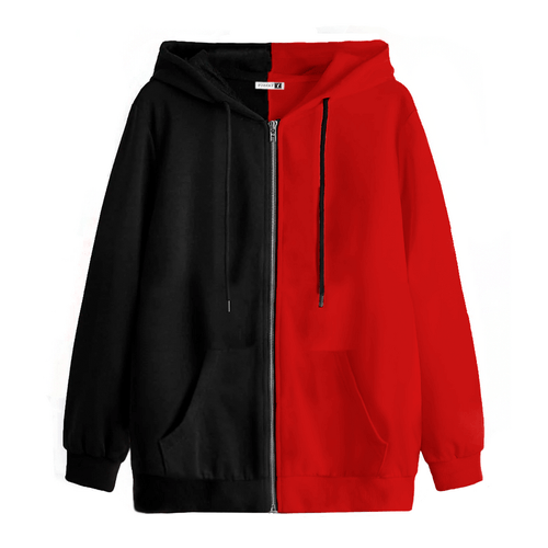 Polera Hombre Yansus Bicolor Rojo y Negro