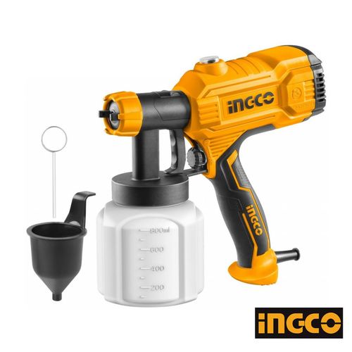 PISTOLA DE PINTAR 450W ELÉCTRICA 800ML INGCO - TANQUE DE PLASTICO