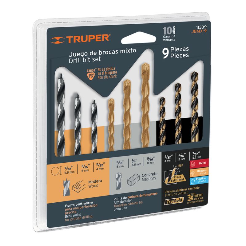 Set-de-Brocas-Concreto-Madera-y-Metal-Truper