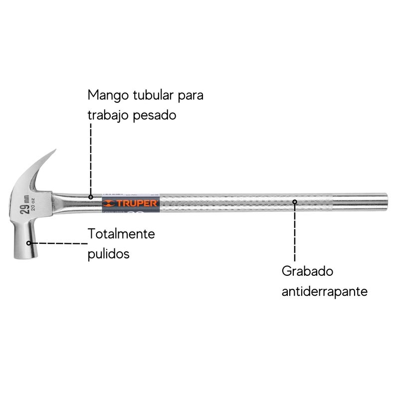 Martillo-cabeza-conica-29-mm-acero-mango-tubular---TRUPER