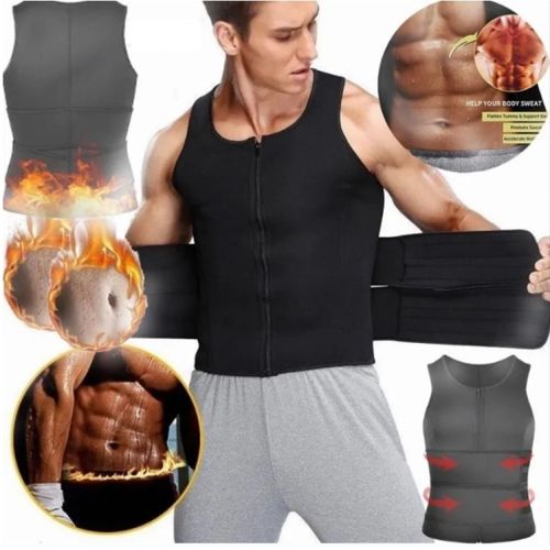 Faja Chaleco Térmico Reductor Hombre Fitness Bajar Peso Talla S