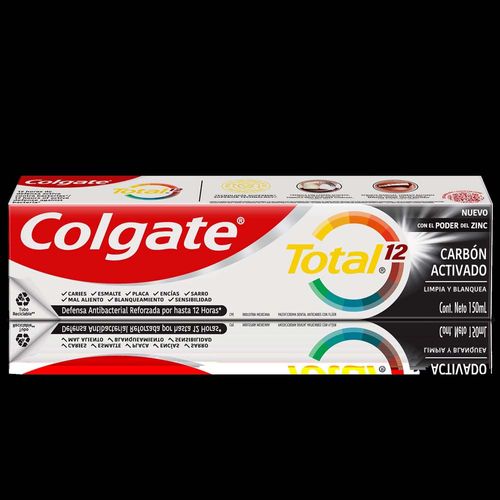 Crema Dental COLGATE Total 12 Carbón Tubo 150ml