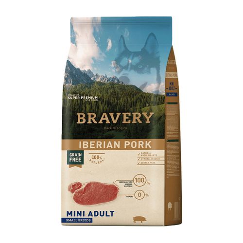 Alimento Perros Pequeños Adulto Bravery Cerdo Ibérico 2Kg