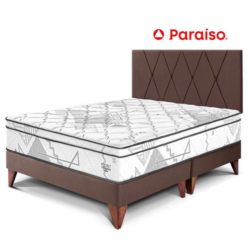 Dormitorio Europeo Pocket Advance Queen  Cabecera Loft Chocolate