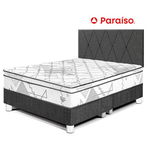 Dormitorio Pocket Advance Queen Cabecera Loft Charcoal