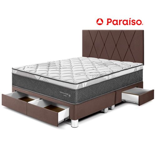 Dormitorio Paraiso Pocket St Cajones Queen Cabecera Loft Chocolate