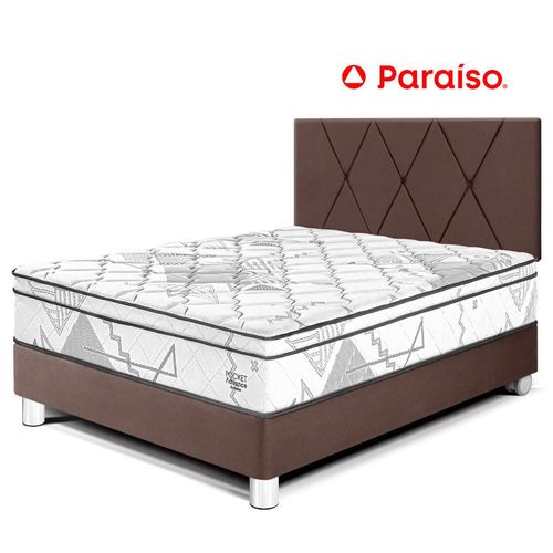 Dormitorio Pocket Advance 2 Plazas Cabecera Loft Chocolate