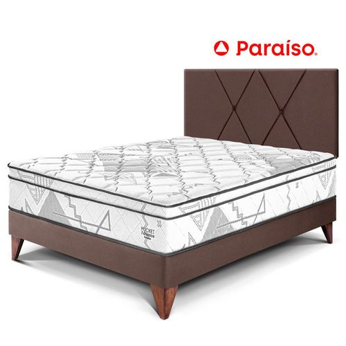 Dormitorio Europeo Pocket Advance 1.5 Plazas Cabecera Loft Choco