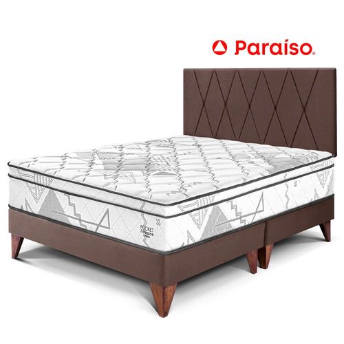 Dormitorio Europeo Pocket Advance King Cabecera Loft Chocolate