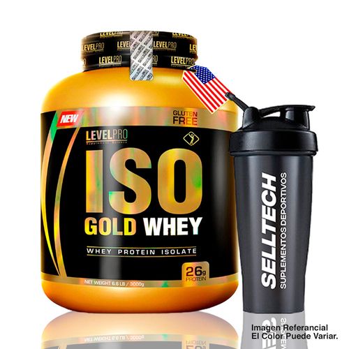 Level Pro Proteína Iso Gold Whey 6.6 lbs Rich Chocolate