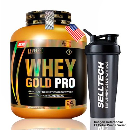 Level Pro Proteína Whey Gold Pro 6.6Lbs Rich Chocolate