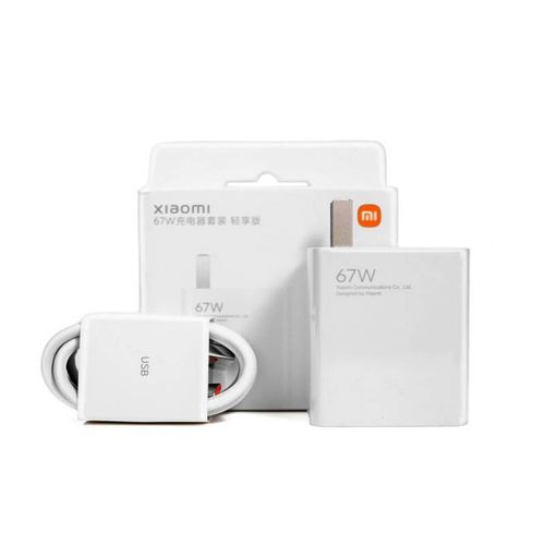 Cargador Para Xiaomi 67W - Carga Rapida - Blanco