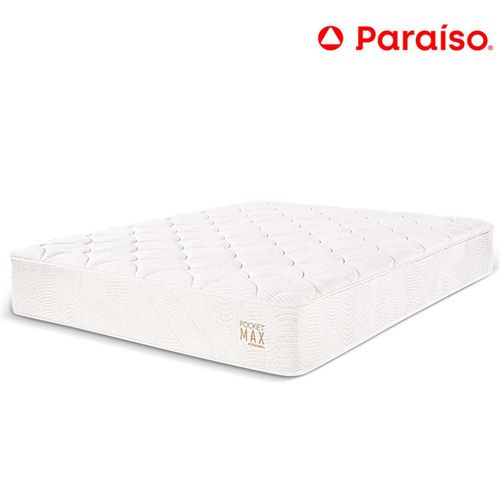 Colchón PARAISO Pocket Max 1.5 Plz + 1 Almohada + Protector